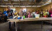 42-year-old Korpo Jallah is a nurse by profession, now working as a field assistant with Concern to train whole communities on how best to bring up healthy children. Photo: Nora Lorek