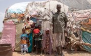 Safi Abdi Osan and her family at their home in Carracad. Photo: Eamon Timmins/Concern Worldwide