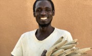 The remainder of Mika Abu’s first ever short season millet harvest. Photo: Darren Vaughan/Concern Worldwide
