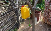 A tippy tap outside a woman's home in Chad. Photo: Lucy Bloxham