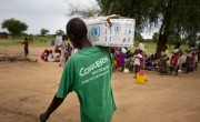 Concern staff work tirelessly at a nutrition clinic in South Sudan. Photo: Abbie Trayler-Smith
