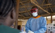 Concern worker wearing PPE.