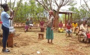 Concern staff lead a Covid-19 awareness creation and hand-washing demonstration, Ethiopia.