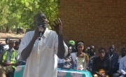 Bile Dagalasi, Group Village headman in Nsanje, speaks to girls about GBV.