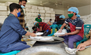 Concern team working to get food to those affected by the fire in Rohingya camp, March 2021.  Photo: Heather Macey/Concern Worldwide