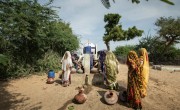 Women collecting water from a solar powered water pump made by Concern Worldwide and its implementing partners to make water collection convenient for the residents of village Misri Shah, UC Misri Shah Taluka, Nagarparkar, Pakistan Photo: Khaula Jamil/Concern Worldwide