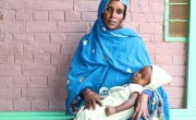 Hamida with her six month old baby Alaa. Photo: Ibrahim Adam Osman / Concern Worldwide