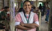Hafiza has worked as a breast-feeding counsellor since 2017 at the Rohingya refugee camp, Cox’ S Bazar. Photo: Saikat Mojumder