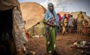 Bishara and her family fled their home because of severe drought and are now living in a displacement camp near Baidoa, Somalia.