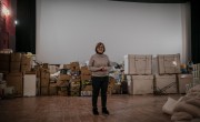Valentyna is the city hub coordinator. Throughout the last 9 months, the hub (which is a cinema) has served over 250,000 people who have had to leave their homes. Humanitarian aid mainly comprises food items, hygiene items and kits (some of which were part of JERU) and household items such as bedding, duvets, blankets etc. Photo: Simona Supino/Concern Worldwide