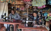Francine and her husband Nikyobategera took part in a livelihood project in DRC. They used the training and start-up grant to open a tailoring business. Photo: Ariane Rwankuba/Concern Worldwide