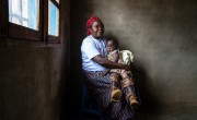 Aldegonde (42) with two-year-old son Japhet who has been receiving treatment at the Centre for People with Disabilities to rectify his mobility issues.