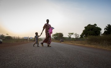 Two year old Nambana Estella at the Concern-supported health centre in Boyali, Central African Republic. She was treated successfully for vomiting, diarrhea and malnutrition. Photo: Kieran McConville / Concern Worldwide