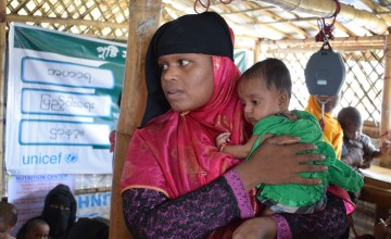 Baby Aklima is doing so much better now. Photo: Darren Vaughan / Concern Worldwide.