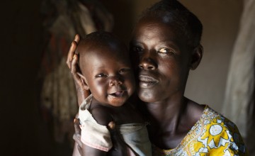 Leylo* with her youngest child six month old, Dit*. Leylo* is a member of Concern’s Targeted Supplementary Feeding Programme. Photo: Abbie Trayler-Smith 