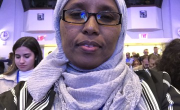 Fouzia Mohamad of GREDO at the World Bank annual conference in Washington DC.