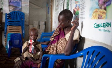 For children who are malnourished right now, therapeutic food is the best way to get  them the calories and nutrients they need to recover from malnutrition  and build their strength. Photo: Abbie Trayler-Smith / Concern Worldwide