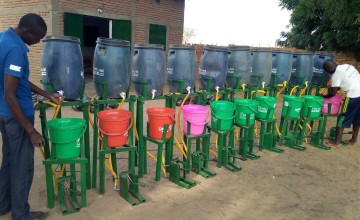 Hand washing kits ready to be delivered to the community and health centres in Sila Province, Chad. Photo: Ndouatan Olivier.