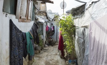 Informal tented settlement in North Lebanon