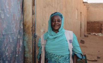 Ramatou Jean Coffi, Community Outreach Agent for Concern. Photo: Ollivier Girard