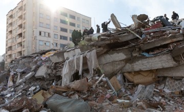 The destroyed southern Turkish town of Kahramanmaras, close to the epicentre of the earthquakes. 
