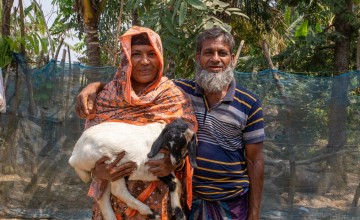 Asma Begum with her husband Abdul. Photo: Gavin Douglas
