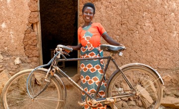 Marie-Claire has purchased a bike that her children use to transport supplies to and from the market, 10 kilometres away.