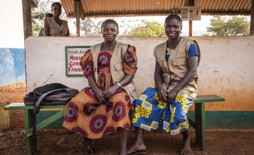 Community health workers at a Concern-supported clinic in Boyali, CAR.