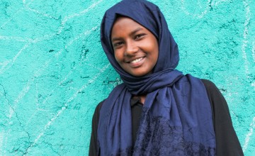 Meisha Mohammed Asrar (15) one of the programme participants in the Playmatters programme that helps students who were affected by the conflict in Tigray get back to school by engaging them in various educational activities as well as child protection awareness trainings. Photo: Eugene Ikua/Concern Worldwide