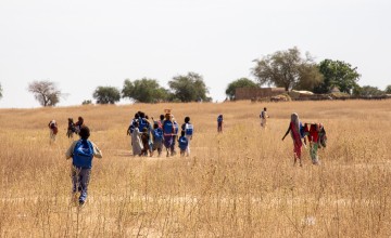 Children from Tcharaw primary school heading home after a day of school. Photo: Eugene Ikua/Concern Worldwide