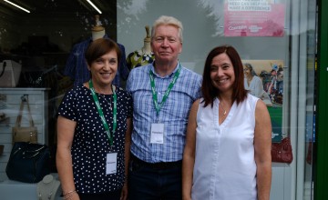 Ormeau Road shop volunteers Gerardine Sloan and Pat Magee with Pauline Dawson. 