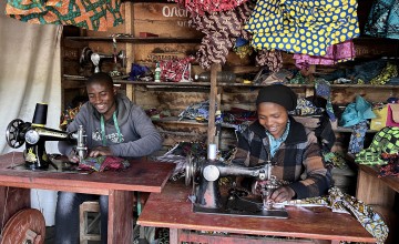 Ms Bora Kasoki Francine (23) is married to Nikyobategera Japhet Célestin (27), they have been married for seven years and have four children together. They live in the village of Ndobogo in the Mushaki area. Photo: Ariane Rwankuba/Concern Worldwide