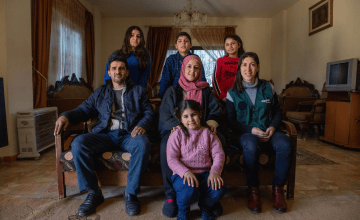 Ghalia* and Youssef* had attended eight PSS sessions, where they were then identified to take part in six positive parenting sessions. Their children then attended eight sessions specifically aimed at children. Photo: Gavin Douglas/Concern Worldwide