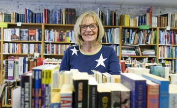 Volunteer Gillian, inside Concern's bookshop in Holywood, Co Down. Photo: Darren Vaughan/Concern Worldwide