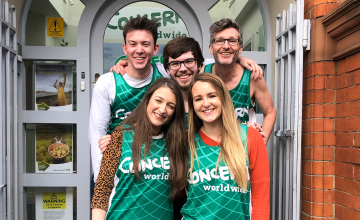 Concern staff in Belfast preparing to run the relay at the Belfast marathon