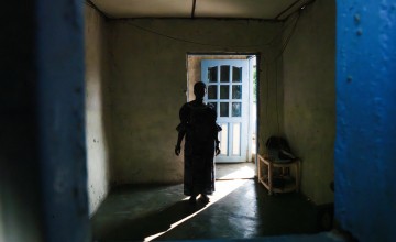 Ana inside her home, not far from the clinic where she received support