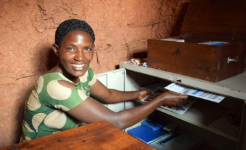 40-year-old Venerande Miburo is one of six Community Health Workers in Mukerwa supported by Concern. Her job is to visit 210 families each month - checking that mothers and their young children are healthy and well nourished.