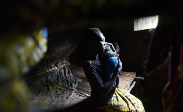 This isn’t the first time three-month-old Roger has been ill – he’s only three months old and has already had several bouts of malaria. Photo: Chris de Bode