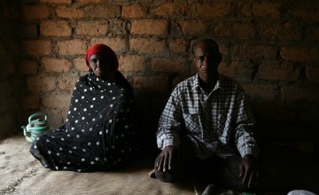 Aisha* and Hassan*, Ouaka Prefecture, CAR. Aisha fled her village after escalating violence, and now lives with her brother, Hassan*, and his family.