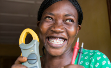 Kadiatu Conteh (22) is an Ebola survivor from Magburaka, Tonkolili, Sierra Leone. Sept 2016. Photo: Kieran McConville, Concern Worldwide