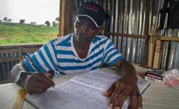 Amadu Turay was the manager of Waterloo cemetery during the Ebola outbreak of 2014-15. At the time, the cemetery one of two burial grounds in Freetown for Ebola victims. Photo: Kieran McConville
