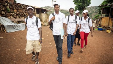 A team of Community health workers (CHWs) in Dwarzack community, Freetown. Photographer: Michael Duff
