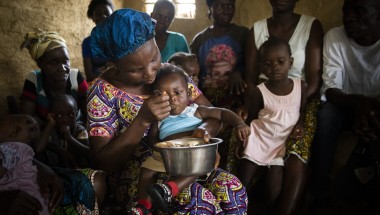 An Extension Nutrition Action training session at Wrobone Mothers&#039; Group, Liberia. Photo: Nora Lorek