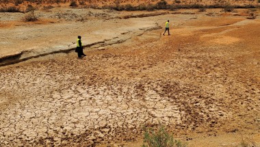 Dry rainwater catchment in Lo&#039;leys, Somalia