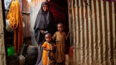 Rugiyo* ,20, lives in an IDP site in Mogadishu with her husband and two children because their crops failed due to the droughts.