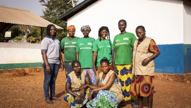 Community health workers at a clinic in Boyali, CAR.