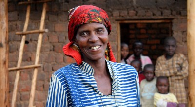 After being selected to be part of Concern’s Graduation programme three months ago, renovation work has begun on Violette Bukeyeneza’s dilapidated house. She has also started a small business selling banana juice twice a week – and has earned enough to buy a goat. Violette now has plans to convert her front room into a small grocery shop. Burundi. Photo: Darren Vaughan/Concern