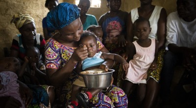 An Extension Nutrition Action training session at Wrobone Mothers' Group, Liberia. Photo: Nora Lorek