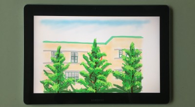'Elementary school, tall trees and summer wind' in Seoul, South Korea. Artist: Yun Seok Chang