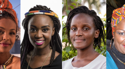 Ilawd Elman, Wanuri Kahiu, Vanessa Nakate and Suzanna Owio.